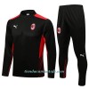 Sudadera De Entrenamiento Trajes AC Milan Cremallera De Cuarto 2022-23 Negra - Hombre